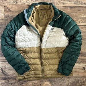 L.L. Bean Men's Tri-Color Puffer Jacket